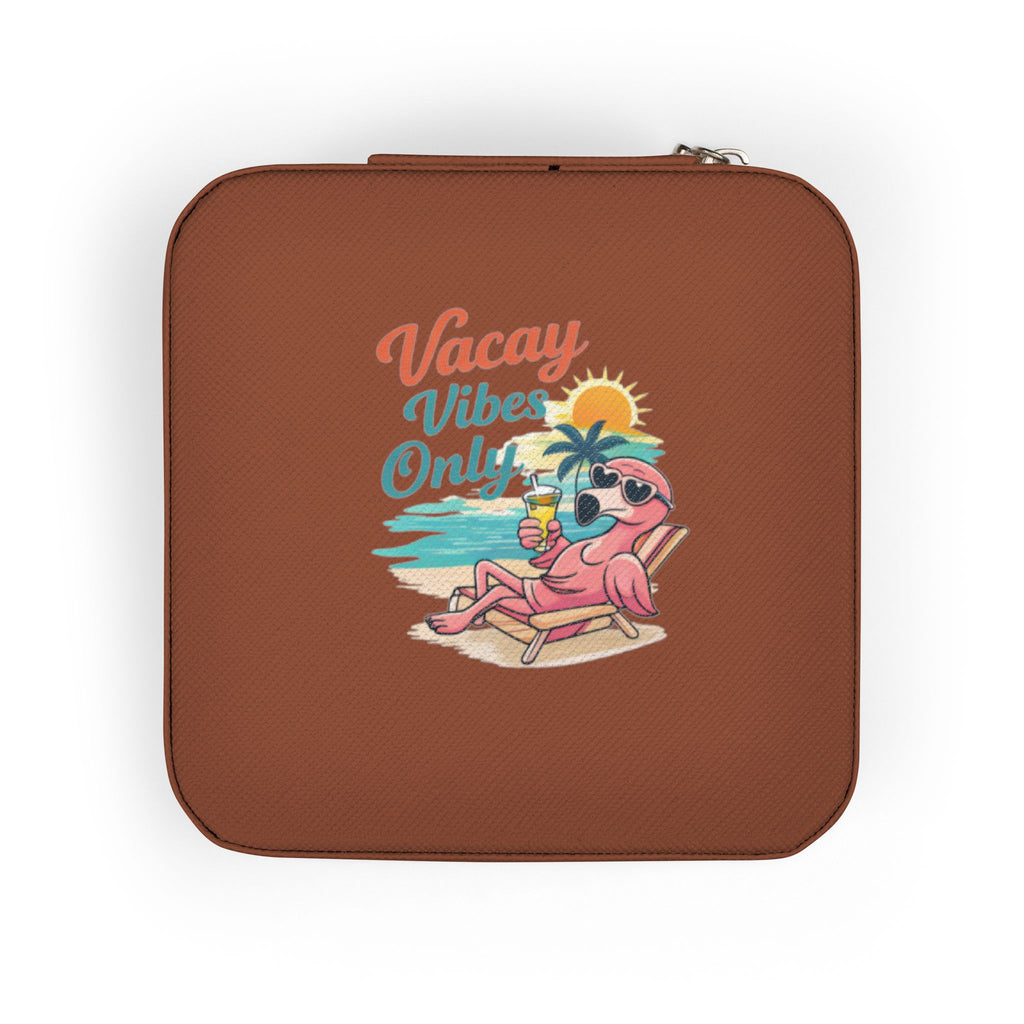 Vacation Vibes Only Jewelry Travel Case — Compact Pink Travel Jewelry Organizer