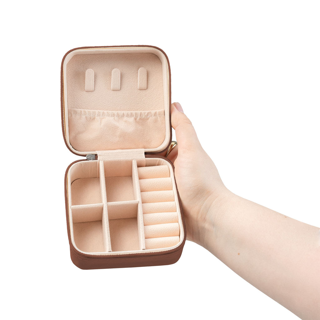 Vacation Vibes Only Jewelry Travel Case — Compact Pink Travel Jewelry Organizer