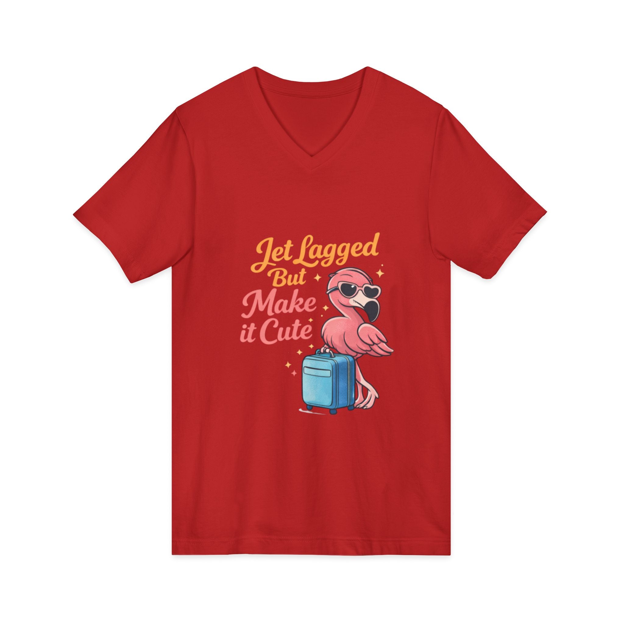 Unisex Jersey Short Sleeve V-Neck Tee