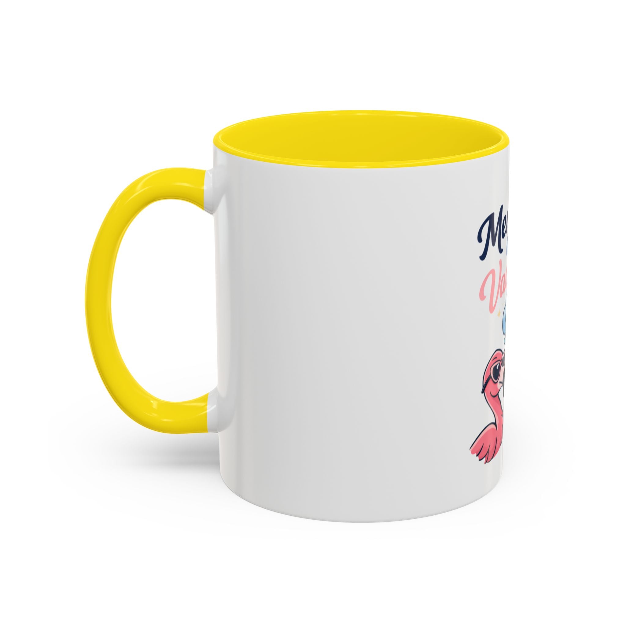 Mentally on Vacation Coffee Mug — Flamingo Palm Beach Tropical 11/15oz Accent Mug