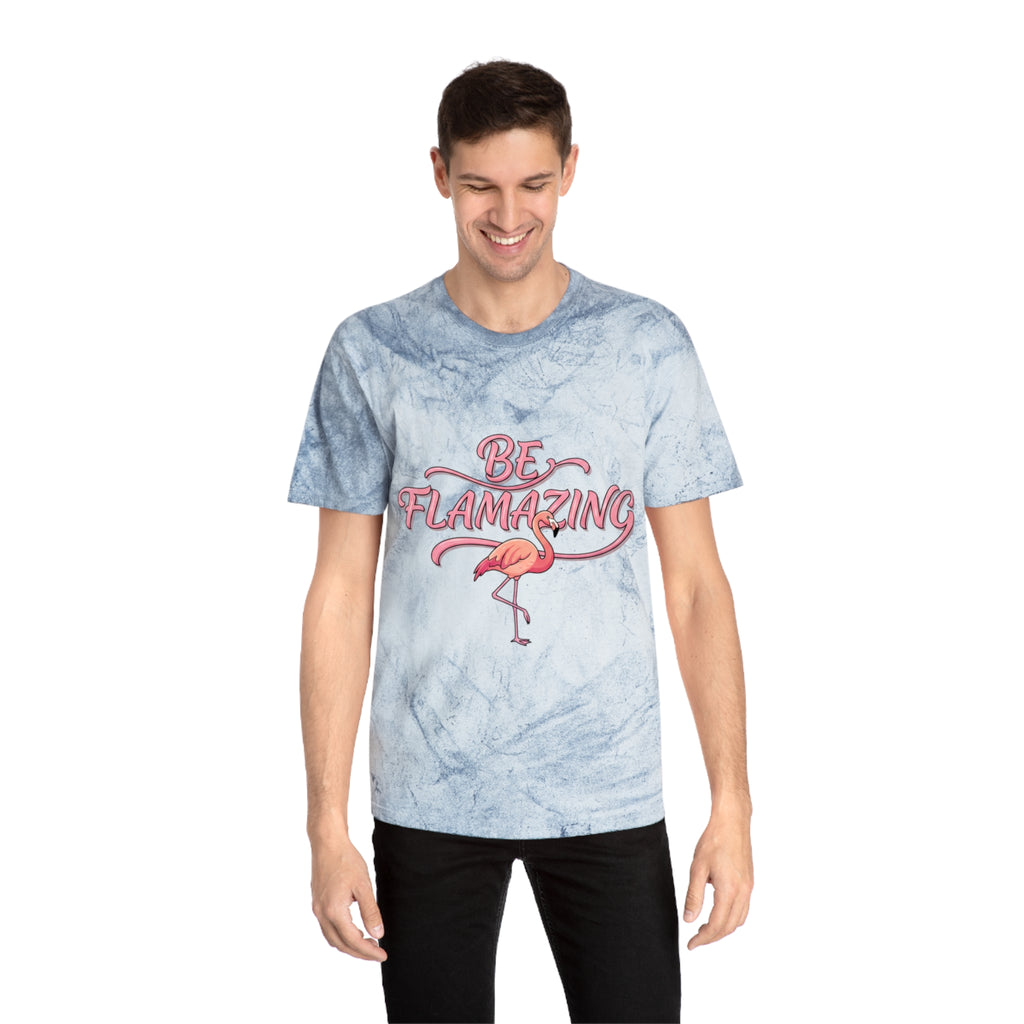 Be Flamazing Flamingo Tie-Dye T-Shirt