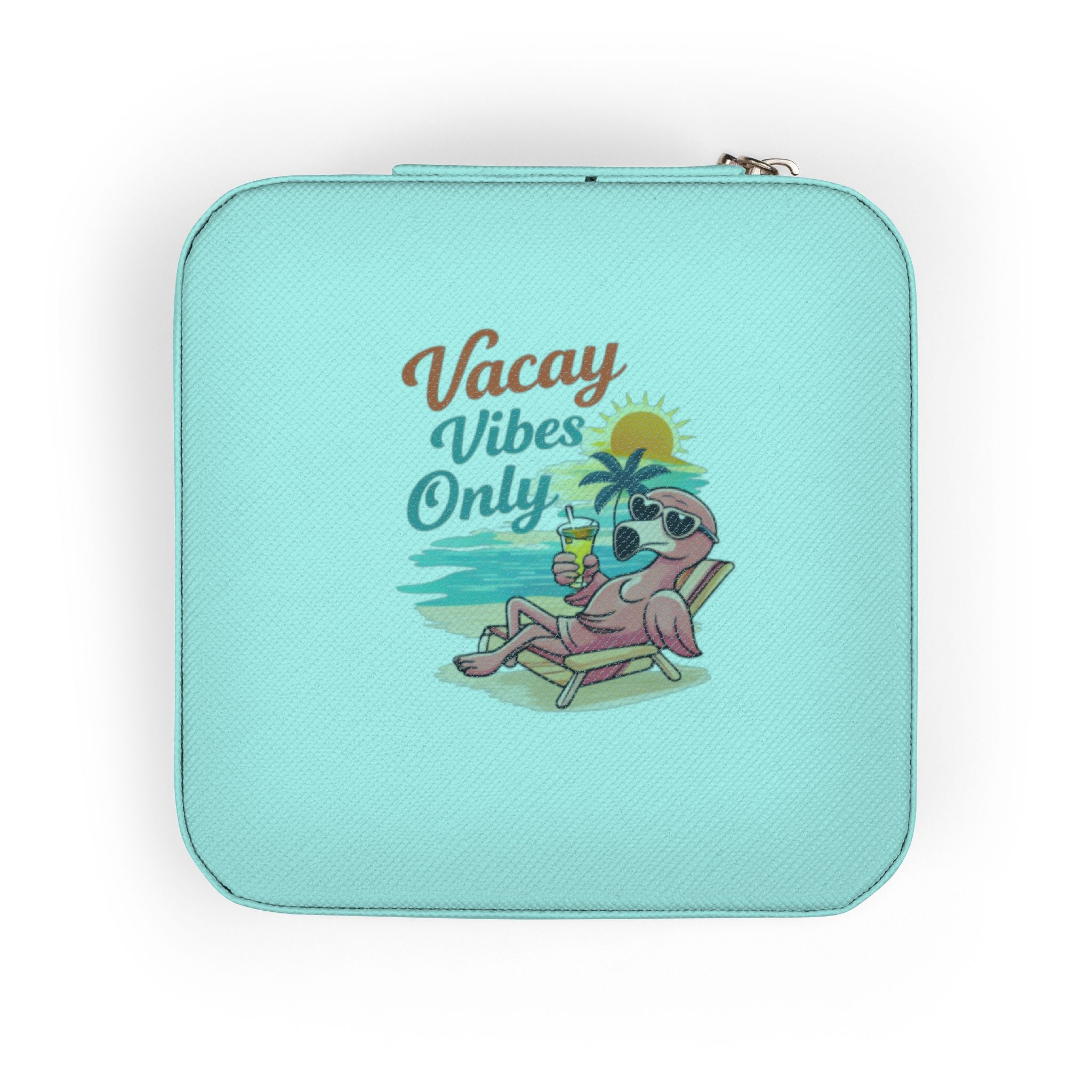 Vacation Vibes Only Jewelry Travel Case — Compact Pink Travel Jewelry Organizer