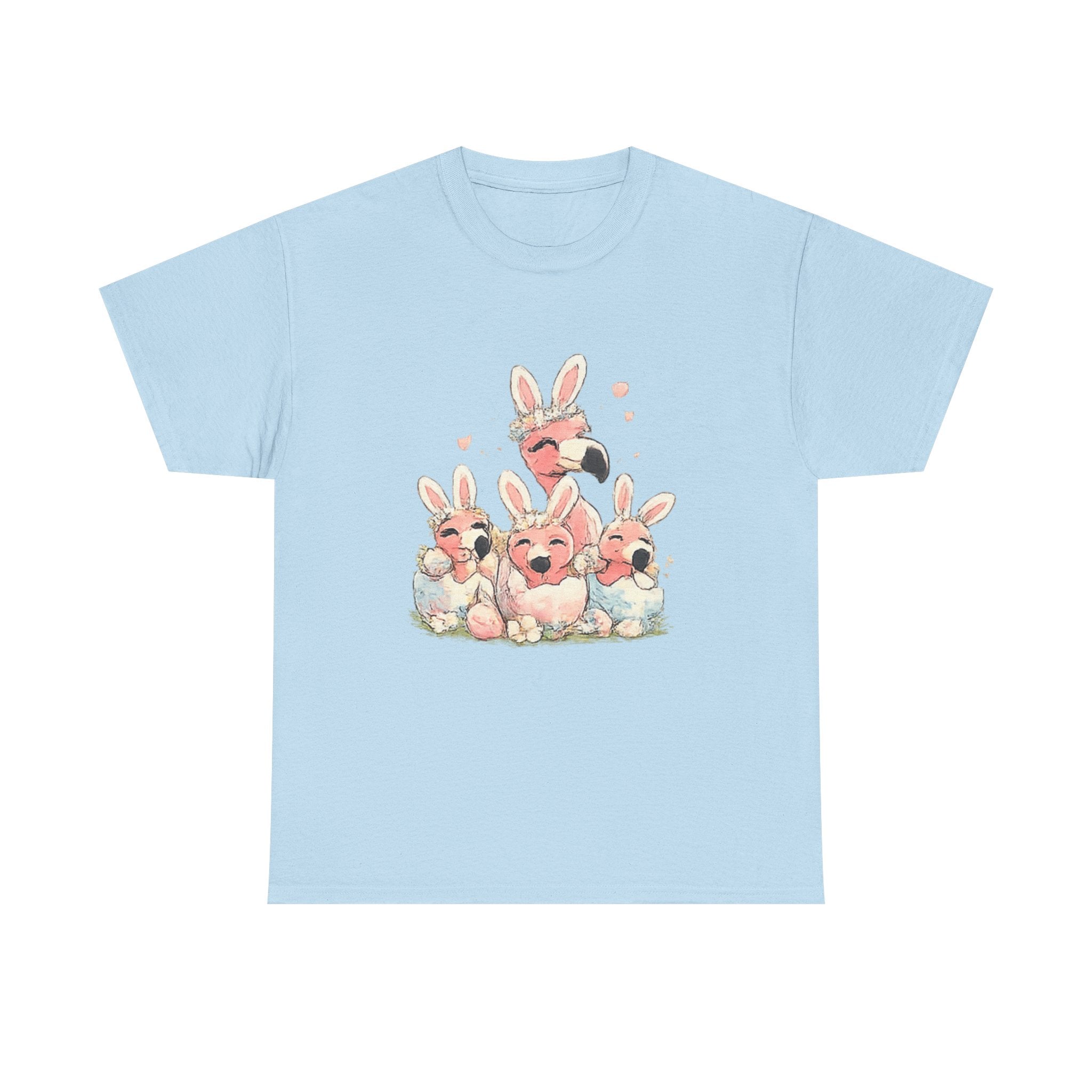 Cute Bunny Crew Tee – Whimsical Pink Rabbit Family Graphic T-Shirt