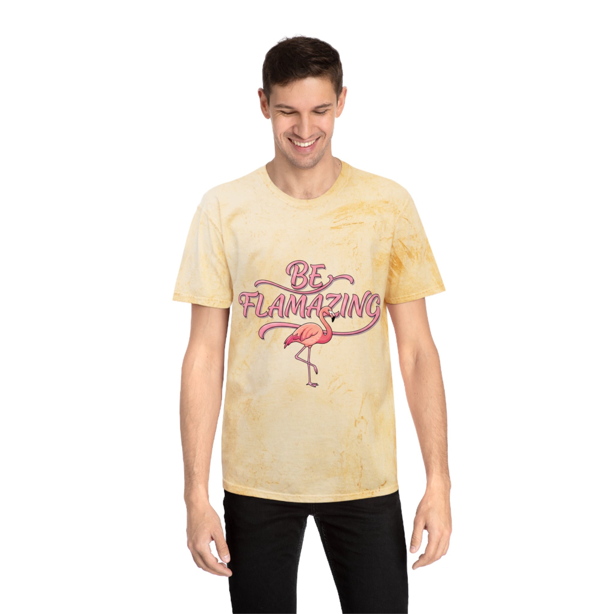 Be Flamazing Flamingo Tie-Dye T-Shirt