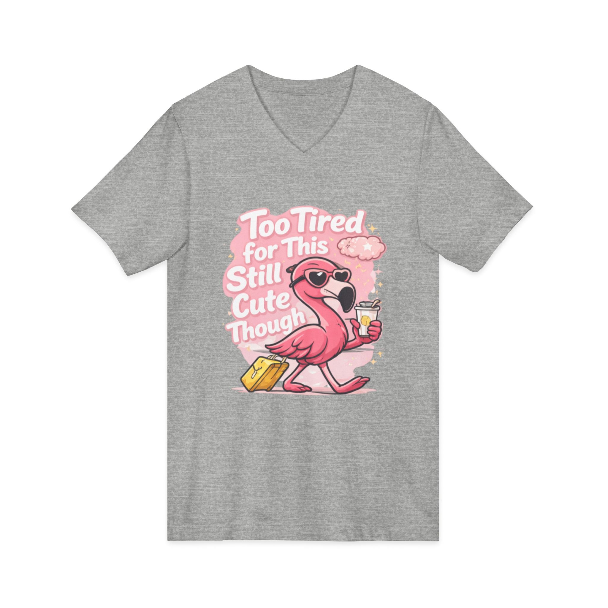 Unisex Jersey Short Sleeve V-Neck Tee