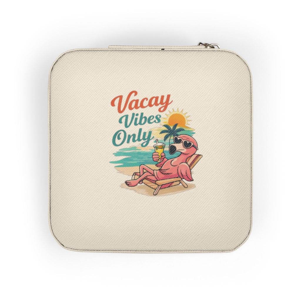 Vacation Vibes Only Jewelry Travel Case — Compact Pink Travel Jewelry Organizer