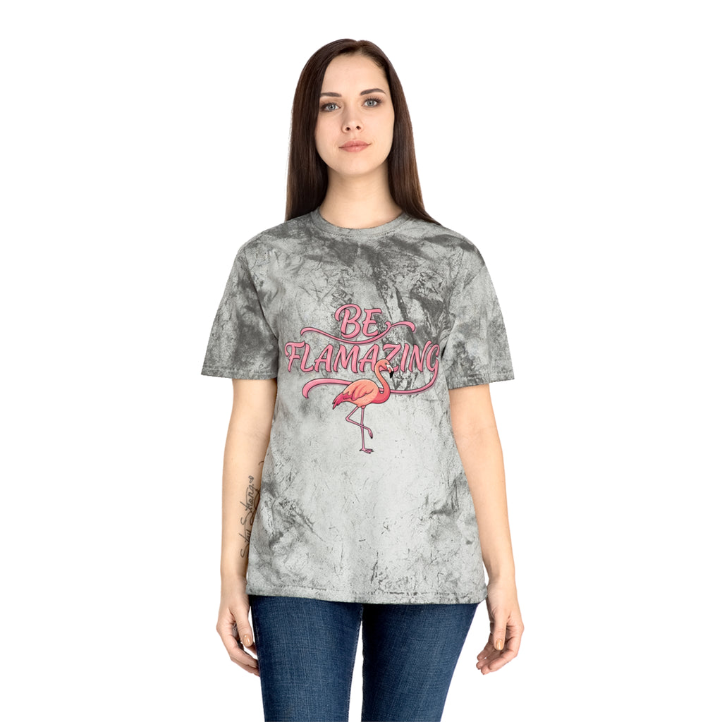 Be Flamazing Flamingo Tie-Dye T-Shirt