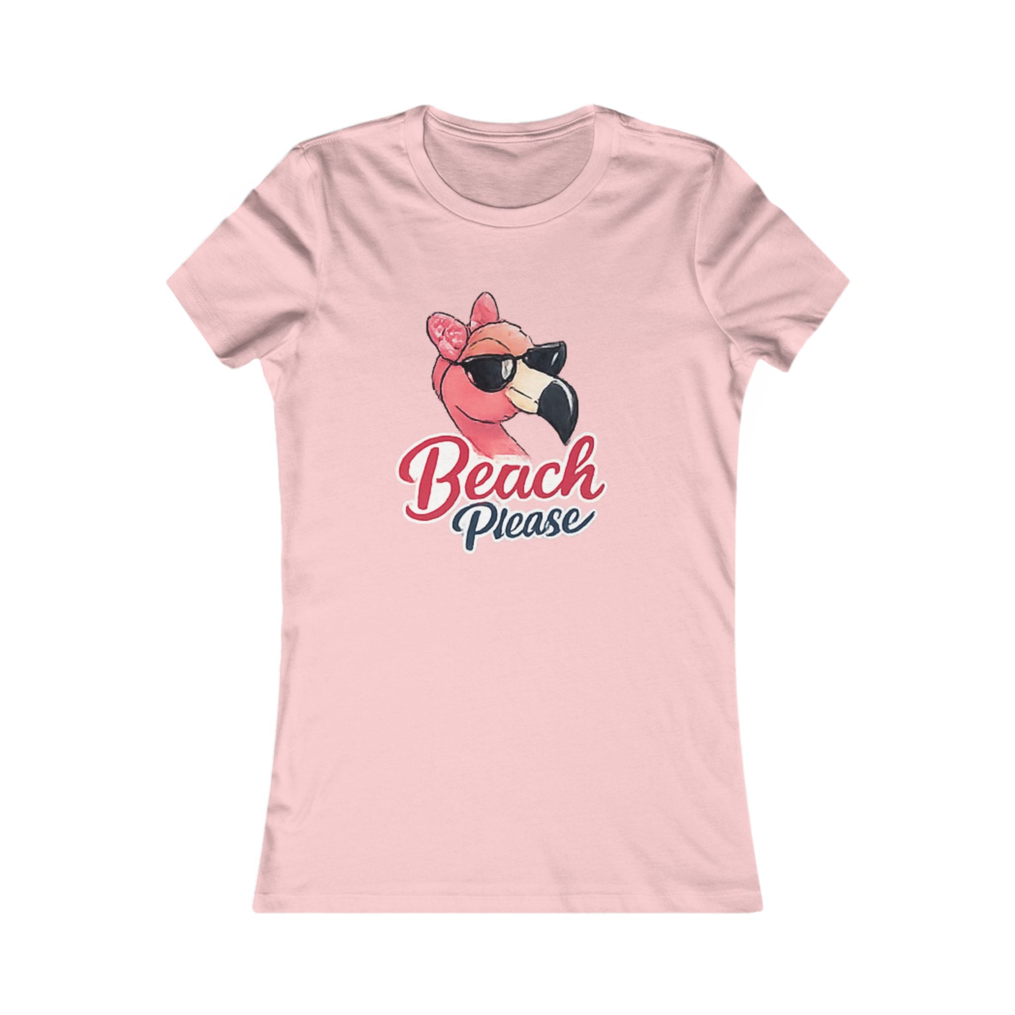 Beach Please Tee — Women’s Flamingo Graphic T-Shirt