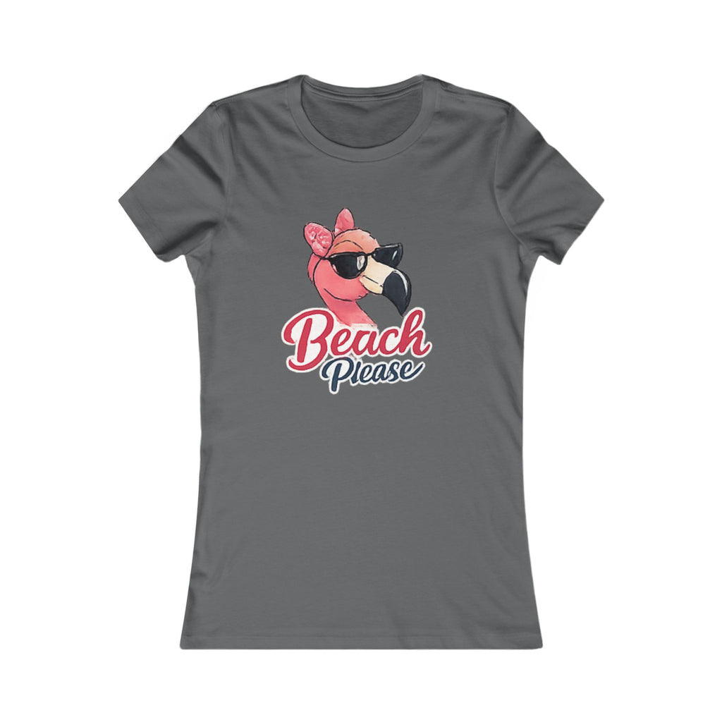 Beach Please Tee — Women’s Flamingo Graphic T-Shirt