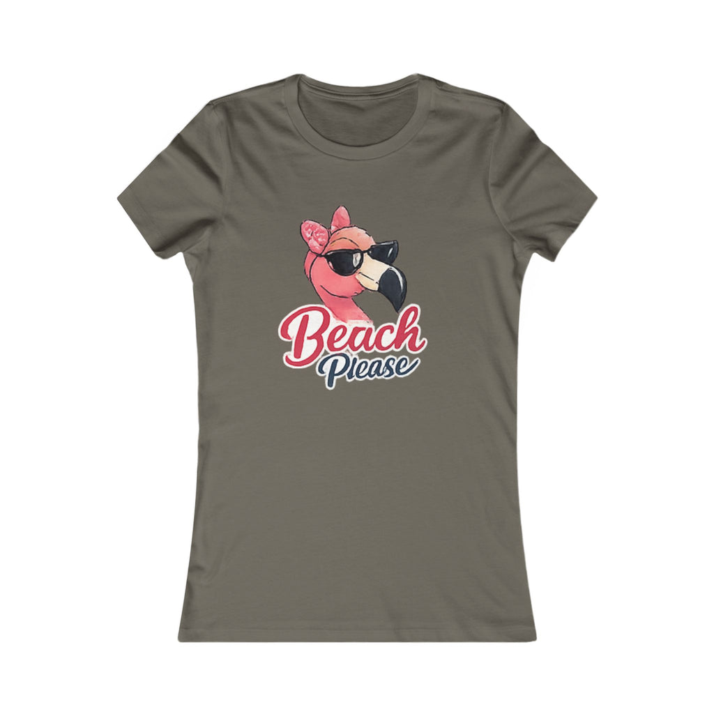 Beach Please Tee — Women’s Flamingo Graphic T-Shirt